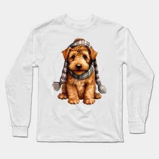 Winter Airedale Terrier Dog Long Sleeve T-Shirt